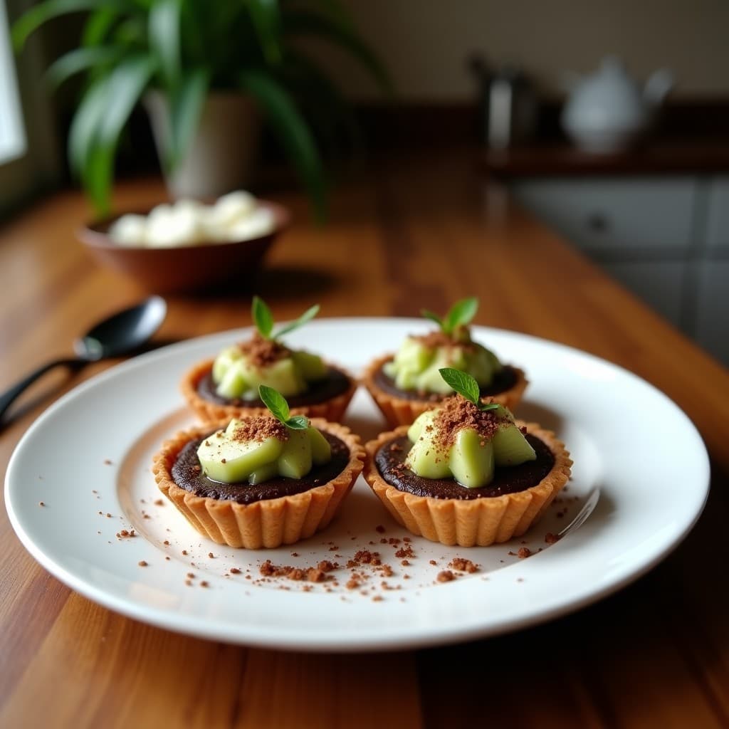 Tartaletas de Chocolate y Aguacate: Receta Vegana Sin Horno con Base de Dátiles