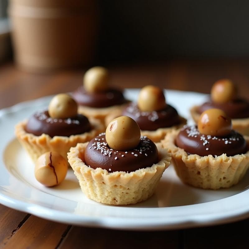 Tartaletas de Chocolate y Avellanas: Postre Keto con Base de Harina de Coco