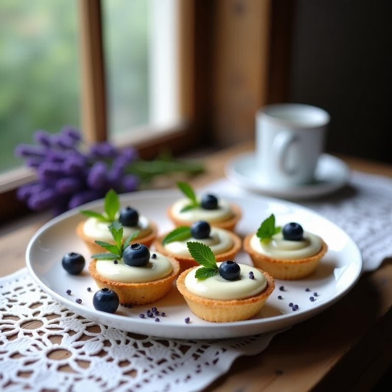 Tartaletas de Chocolate Blanco y Lavanda: Postre Provenzal Sin Horno
