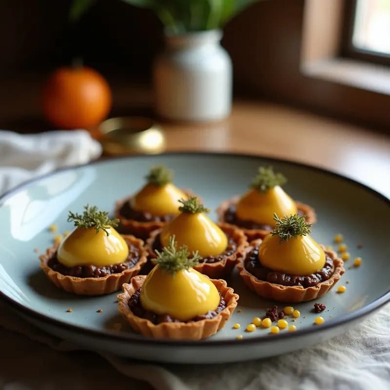 Tartaletas de Chocolate con Base de Garbanzos y Relleno de Ganache de Aguacate