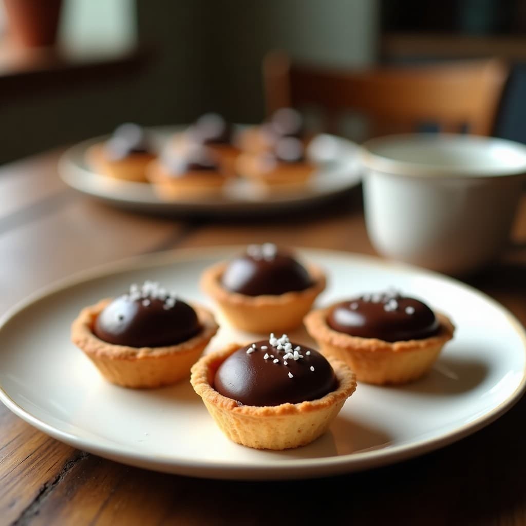 Tartaletas de Chocolate y Queso Crema con Sal Marina: Postre Francés Sin Horno