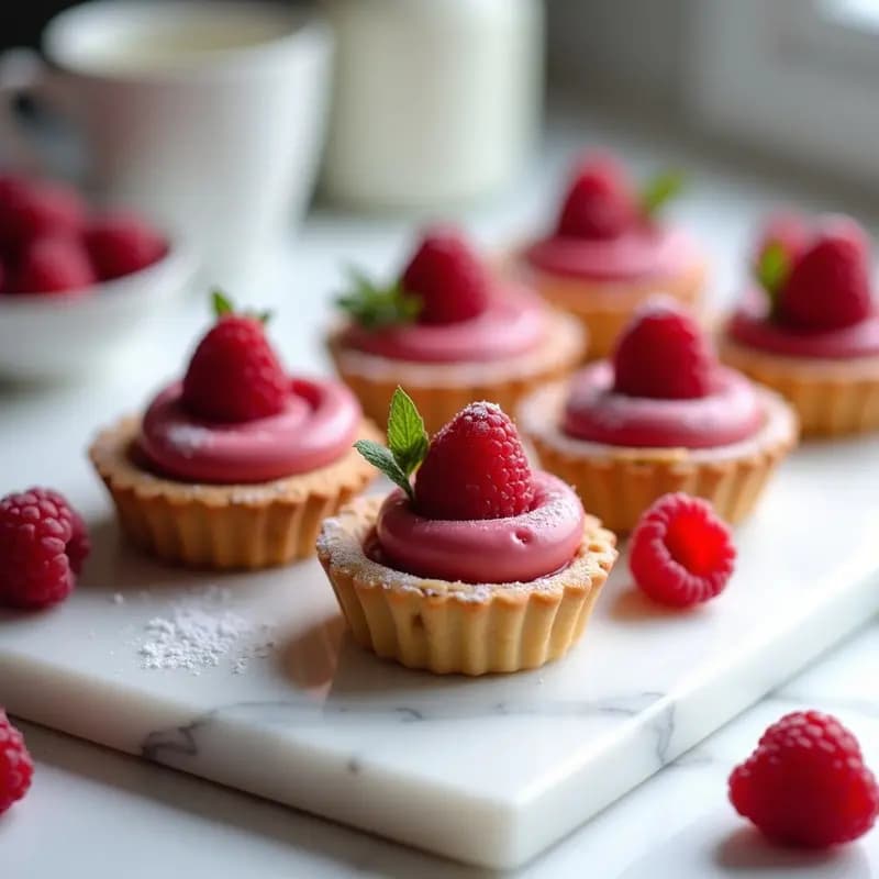 Tartaletas de Chocolate Rubí con Relleno de Ganache de Frambuesa y cruelty-free: Postre de Moda