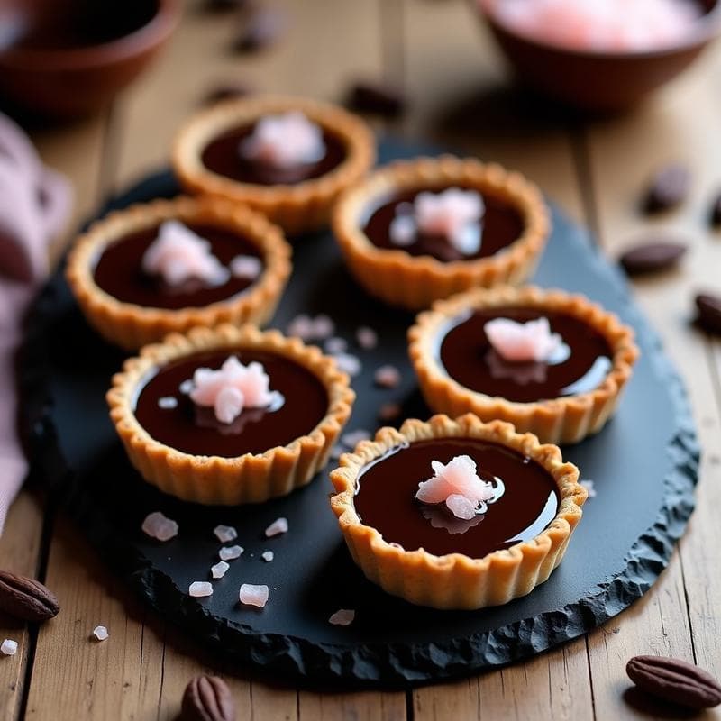Tartaletas de Chocolate 85% y Sal de Himalaya: Postre Keto Sin Horno y Ultra Decadente
