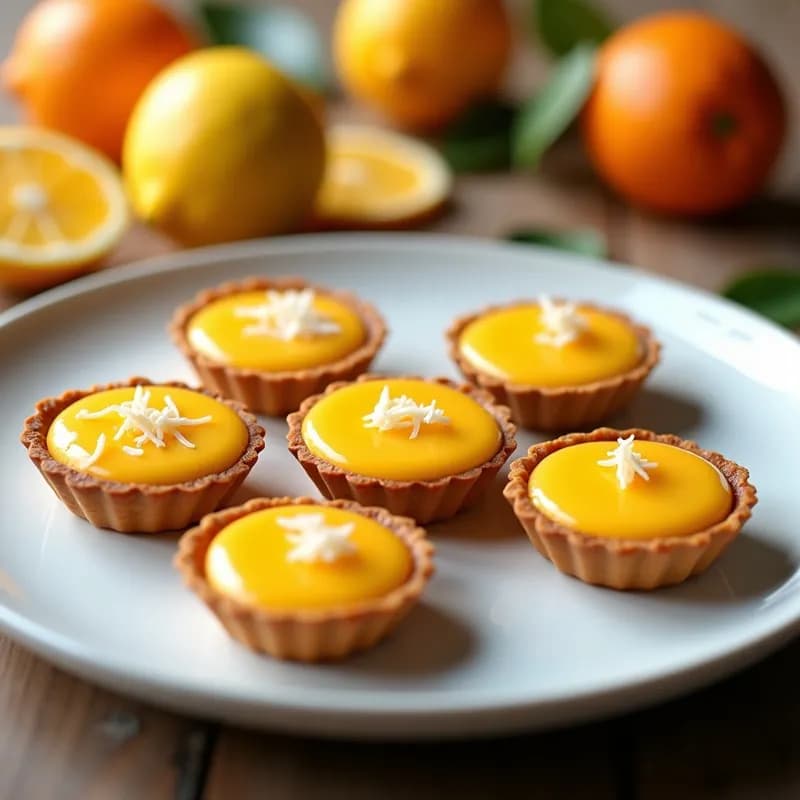 Tartaletas Cítricas de Limón y Naranja: Receta Vegana Sin Horno y Alta en Vitamina C