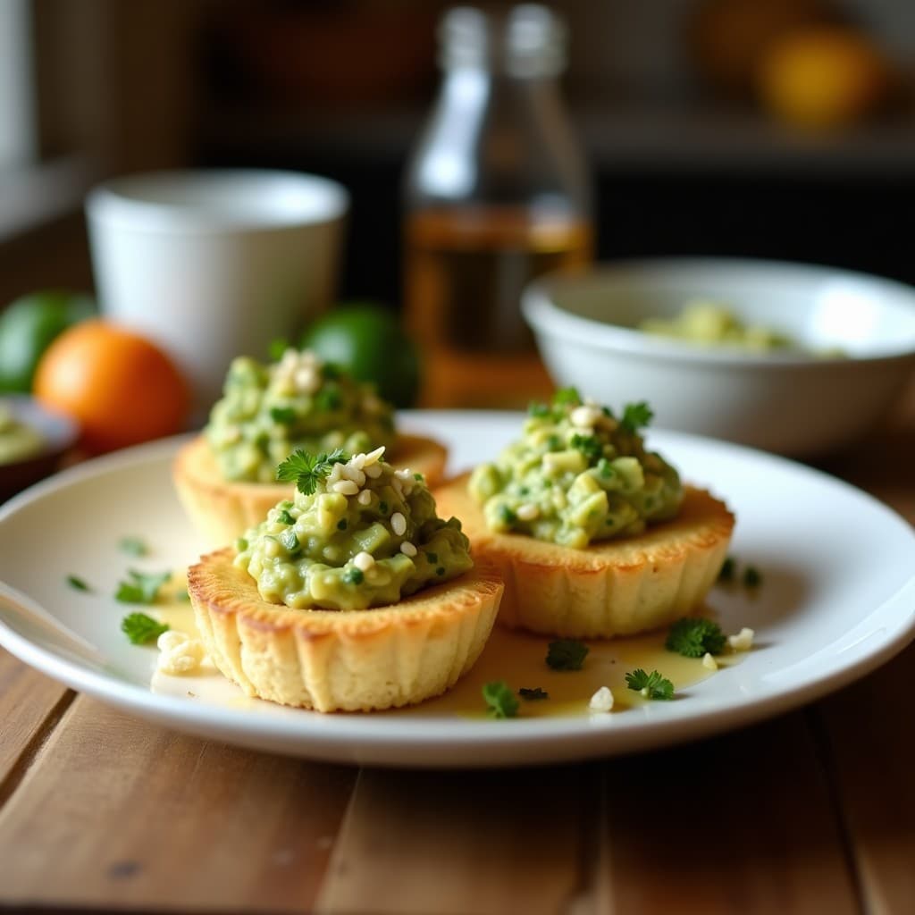 Tartaletas de Base de Coco y Relleno de Ceviche de Aguacate: Aperitivo Keto Sin Horno