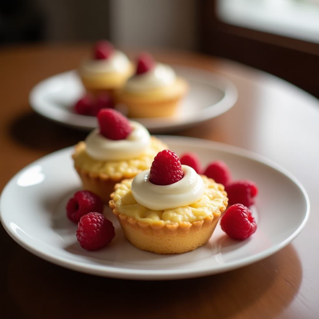 Tartaletas de Base de Coco con Crema de Limón y Frambuesas: Postre Sin Gluten en Airfryer