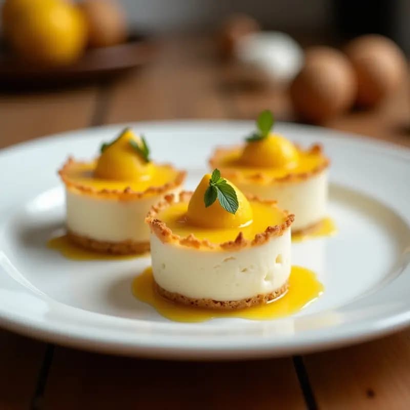 Tartaletas de Masa de Coco con Mousse de Maracuyá y Heart of Palm: Postre Brasilero Keto