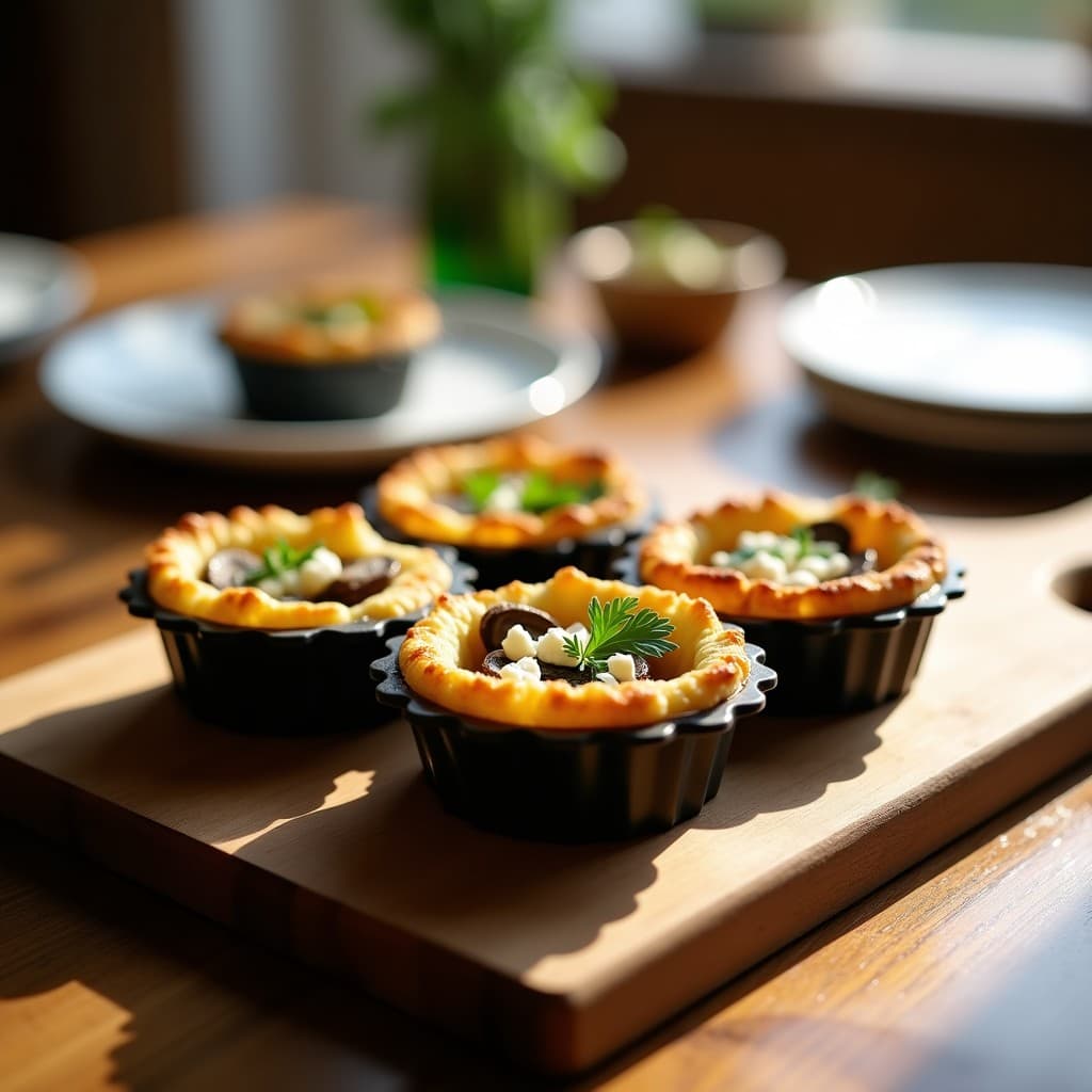 Tartaletas de Coliflor con Relleno de Champiñones y Queso de Cabra: Receta Keto en Airfryer