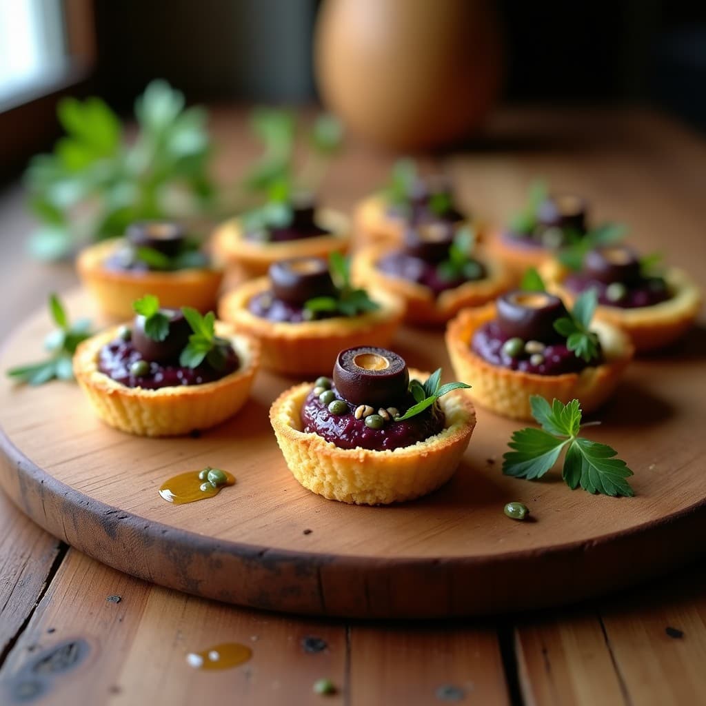 Tartaletas de Masa de Coliflor con Paté de Aceitunas y Alcaparras: Aperitivo Keto Sin Horno