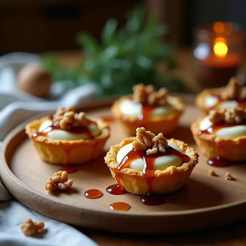 Tartaletas de Coliflor y Queso Azul con Reducción de Pedro Ximénez: Aperitivo Español Gourmet Sin Gluten