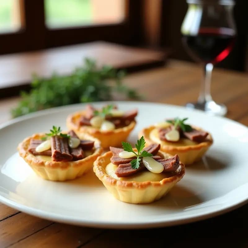 Tartaletas de Côte de Boeuf y Puré de Apio Nabo: Receta Francesa Gourmet en 30 Minutos