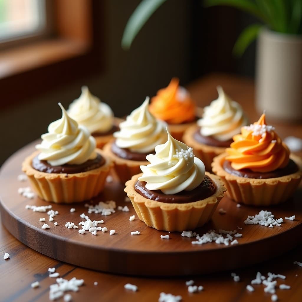 Tartaletas de Cumpleaños de Chocolate y Batata con Frosting de Aquafaba: Postre Vegano en Airfryer