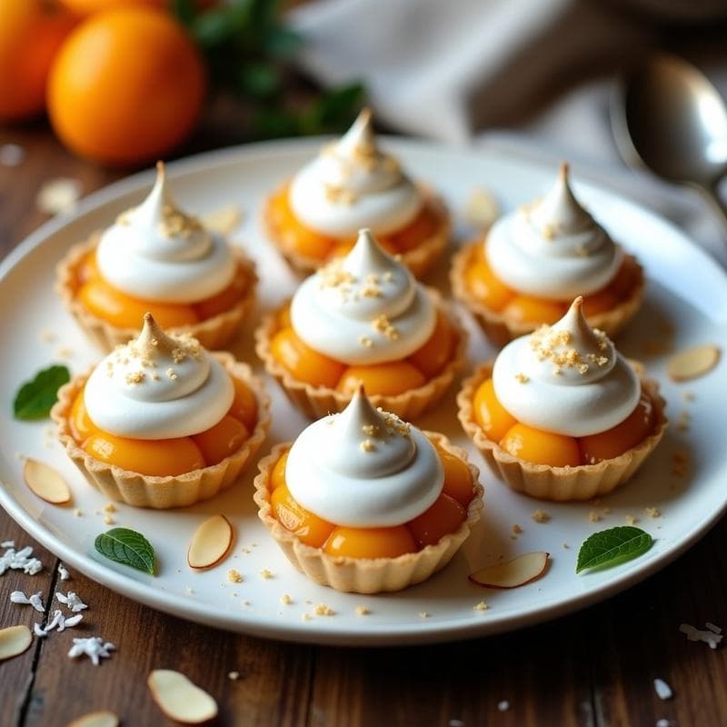 Tartaletas de Cumquat y Merengue de Aquafaba: Postre Vegano Sin Azúcar y Crujiente