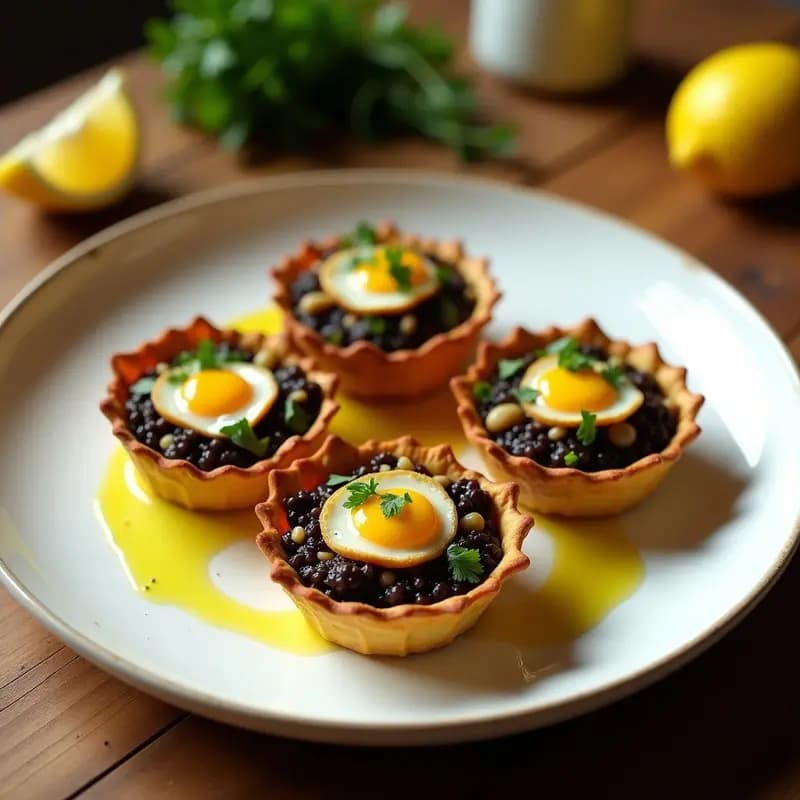 Tartaletas de Cúrcuma y Arroz Negro con Pulpo: Receta Gourmet de Alta en Proteína en 30 Minutos