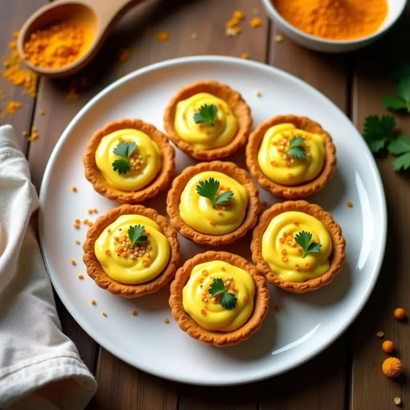 Tartaletas de Cúrcuma y Garbanzos con Yogur de Soja: Receta Vegana y Antiinflamatoria en 20 Minutos