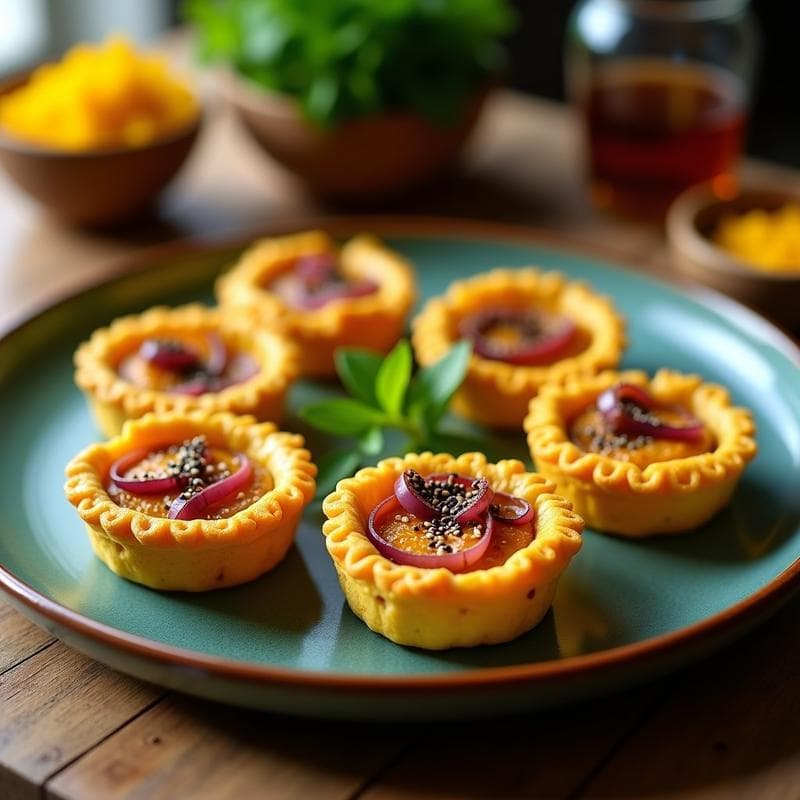 Tartaletas de Cúrcuma y Tofu Ahumado: Receta en Airfryer con Sabor Umami y Antiinflamatorio