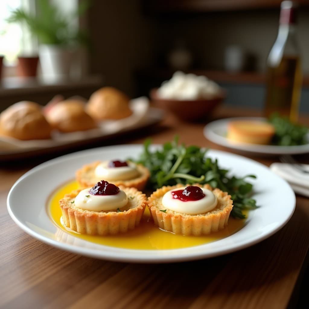 Tartaletas de Base de Dátiles con Paté de Berenjena y Aceite de Oliva: Aperitivo Mediterráneo Vegano