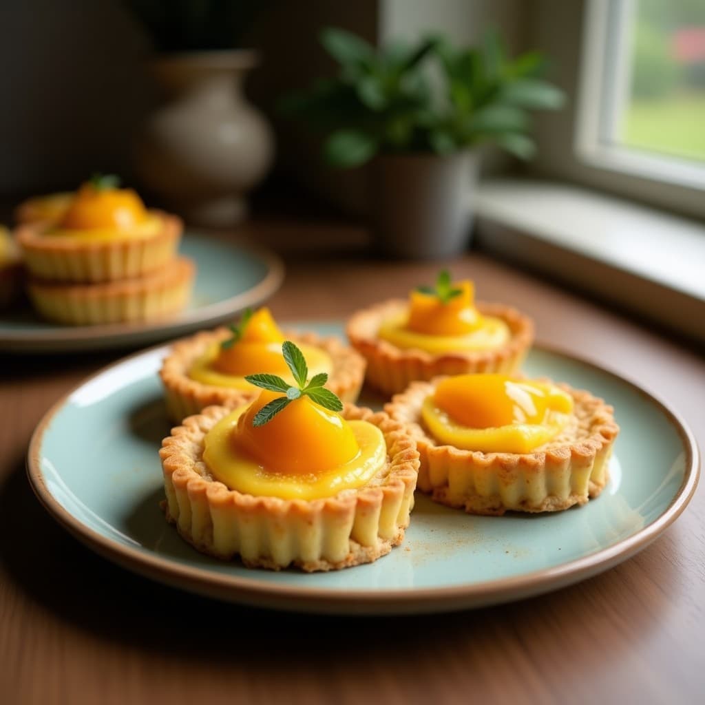Tartaletas de Base de Dátiles Rellenas de Pudín de Chía y Mango: Postre Sin Horno