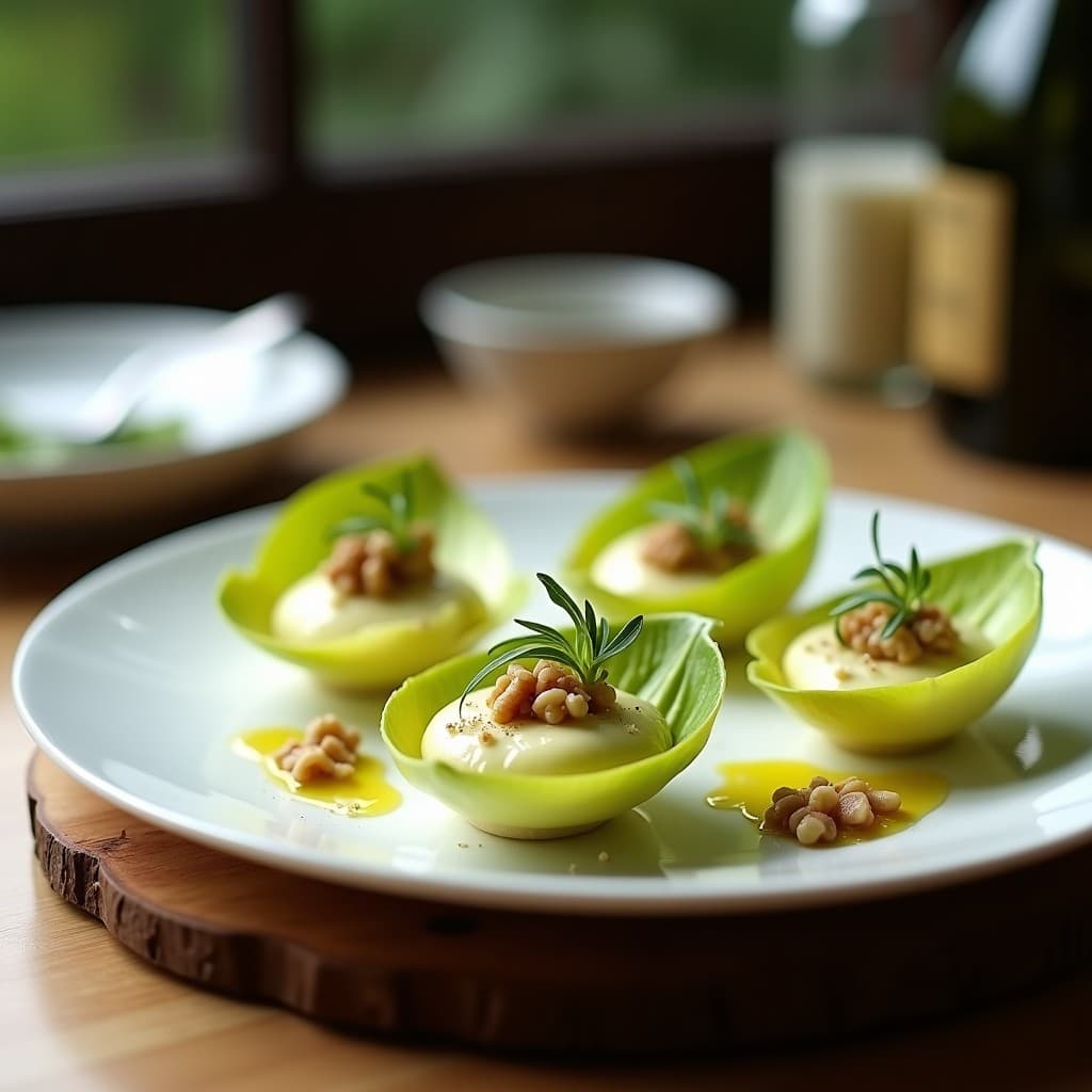 Tartaletas de Endivias y Queso de Anacardos: Receta Vegana Sin Horno con Toque Francés