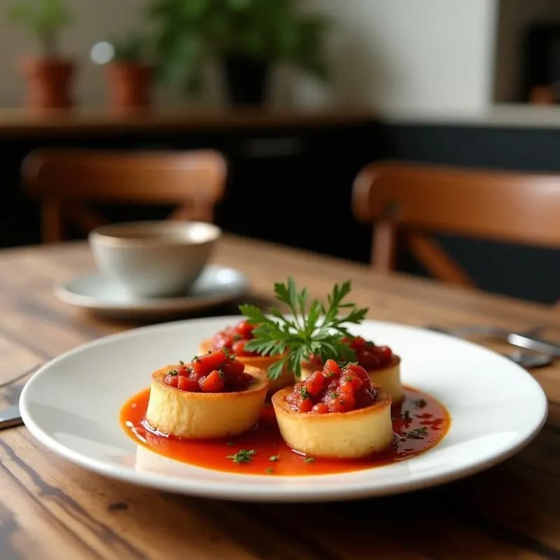 Tartaletas de Escape de Atún y Piquillo con Mahonesa de Ajo Negro: Aperitivo Español Gourmet