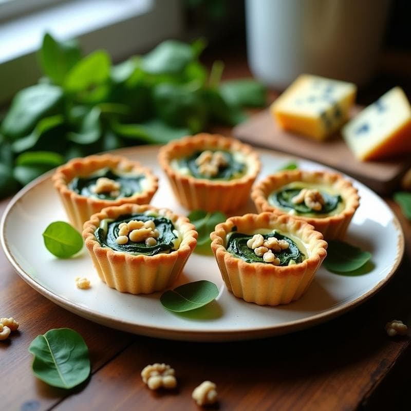 Tartaletas de Espinaca y Queso Azul: Receta en Thermomix con Toque Gourmet y Sin Horno