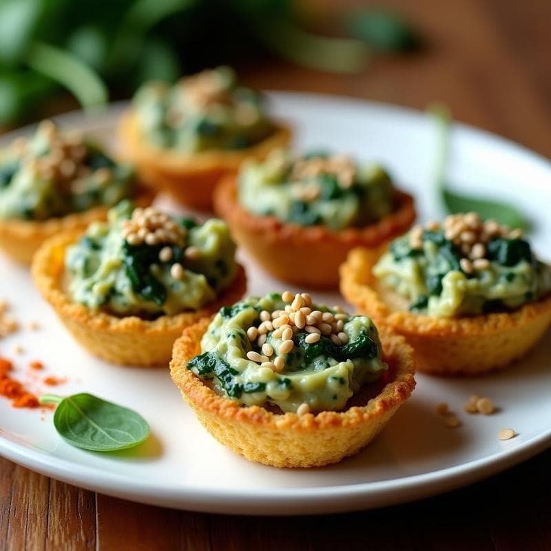 Tartaletas de Espinaca y Quinoa Veganas: Receta Crujiente y Alta en Proteína en 25 Minutos