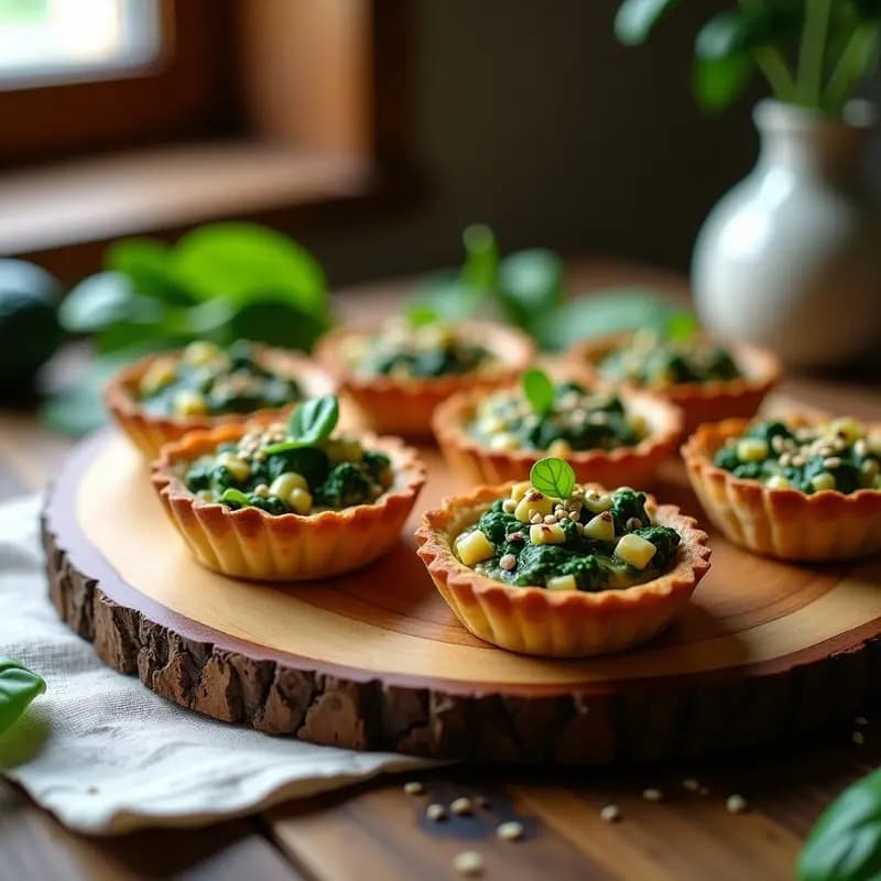 Tartaletas de Espinaca y Tofu Ahumado: Receta Vegana en Airfryer con Toque Intenso
