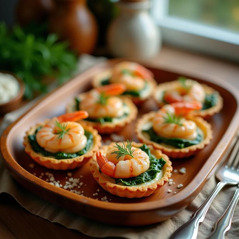 Tartaletas de Espinacas y Gambas al Thermomix: Receta Rápida y Elegante para Cenas Especiales