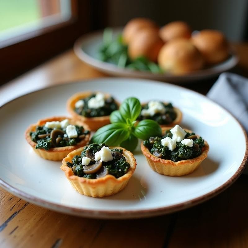 Tartaletas de Espinacas y Hongos Portobello en Thermomix: Receta Sin Gluten en 25 Minutos