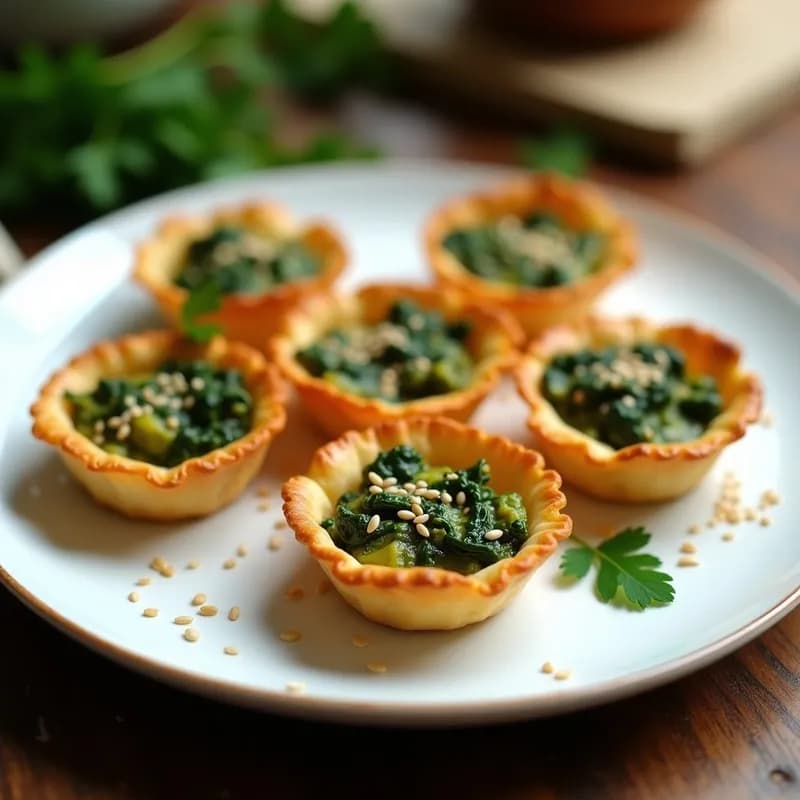 Tartaletas de Espinacas y Tofu Ahumado: Receta Vegana y Crujiente en 20 Minutos