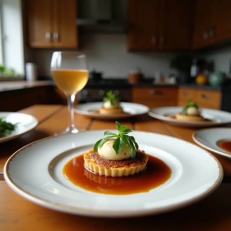 Tartaletas de Feijoa y Queso de Cabra con Reducción de Balsámico: Postre Uruguayo en 20 Minutos
