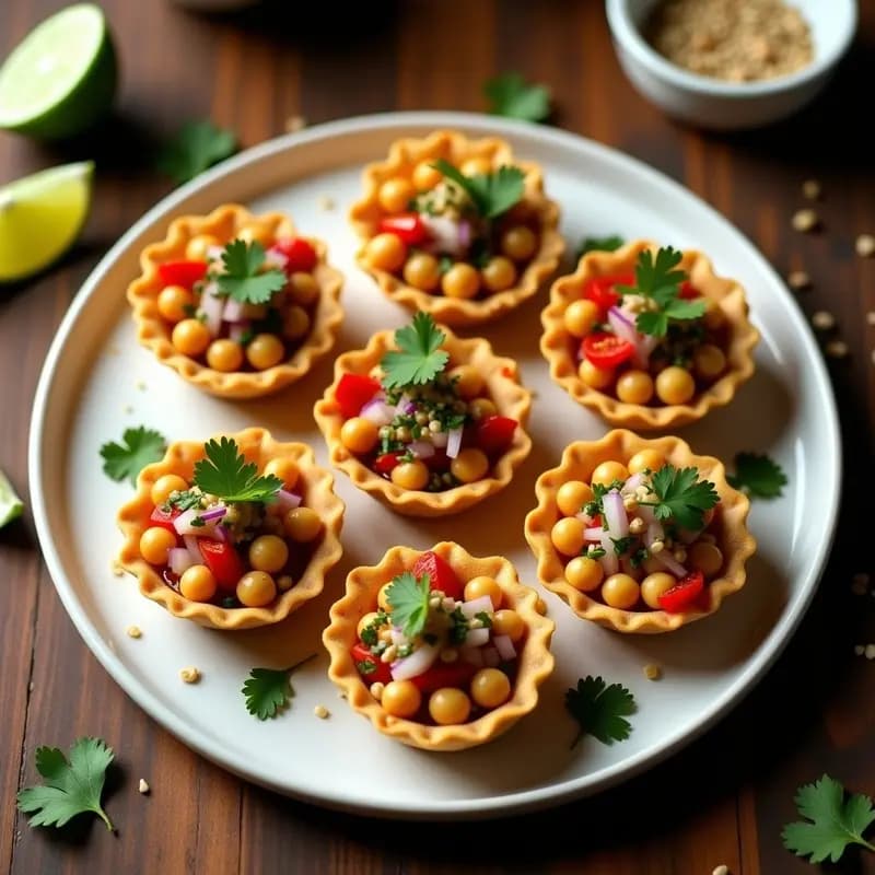Tartaletas de Masa de Garbanzo y Ceviche de Palmito: Aperitivo Peruano Sin Pescado