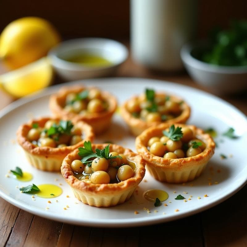 Tartaletas de Garbanzos Tostados y Aceite de Oliva Picual: Receta Española Crujiente y Vegana en Thermomix