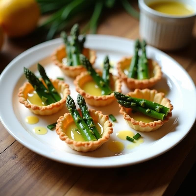 Tartaletas de Garbanzos y Espárragos con Vinagreta de Limón Confitado: Aperitivo Sin Gluten