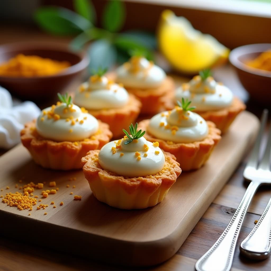 Tartaletas de Garbanzos y Pimentón con Espuma de Limón: Aperitivo Español Vegano en Airfryer
