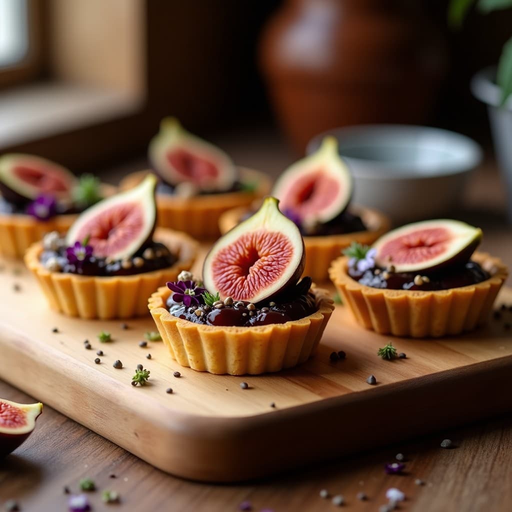 Tartaletas de Semillas de Girasol y Mermelada de Higo Negro: Postre Vegano Sin Horno