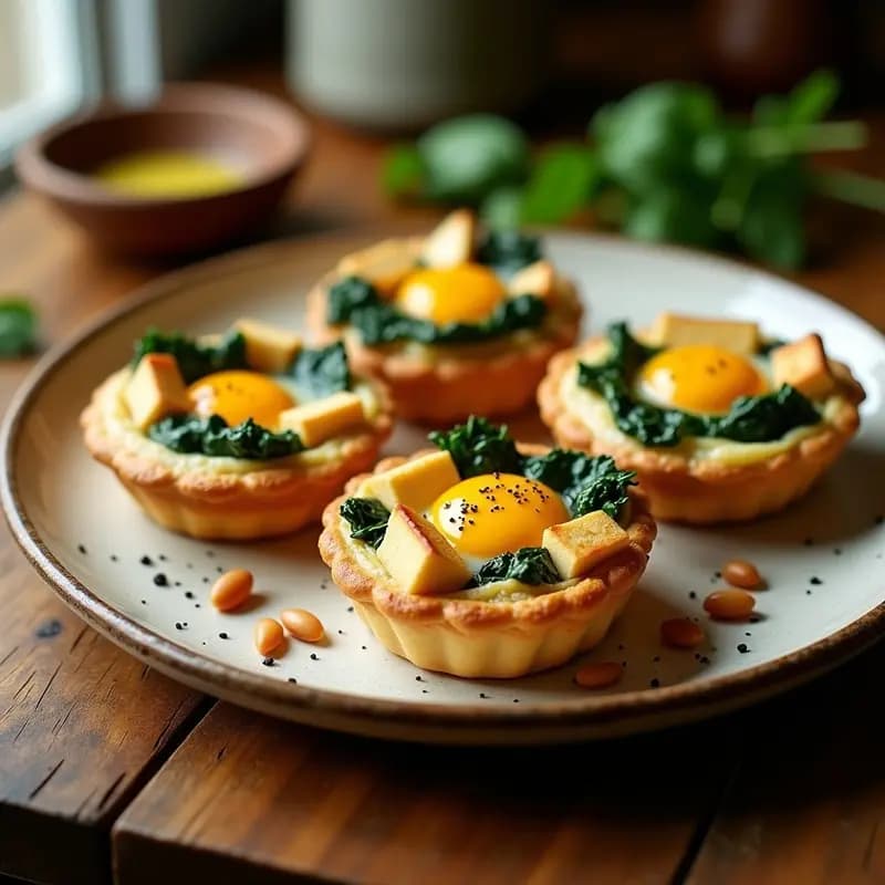 Tartaletas de Halloumi y Espinacas al Horno: Receta Rápida y Sin Gluten para Cenas Ligeras