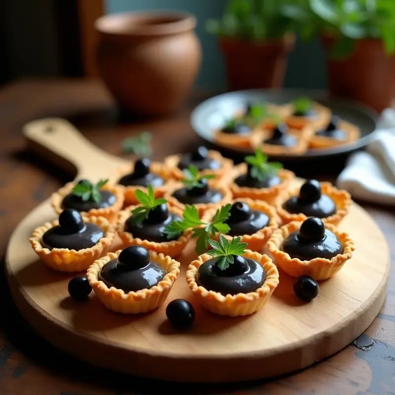 Tartaletas de Harina de Almendra y Crema de Aceitunas Negras: Aperitivo Español Keto