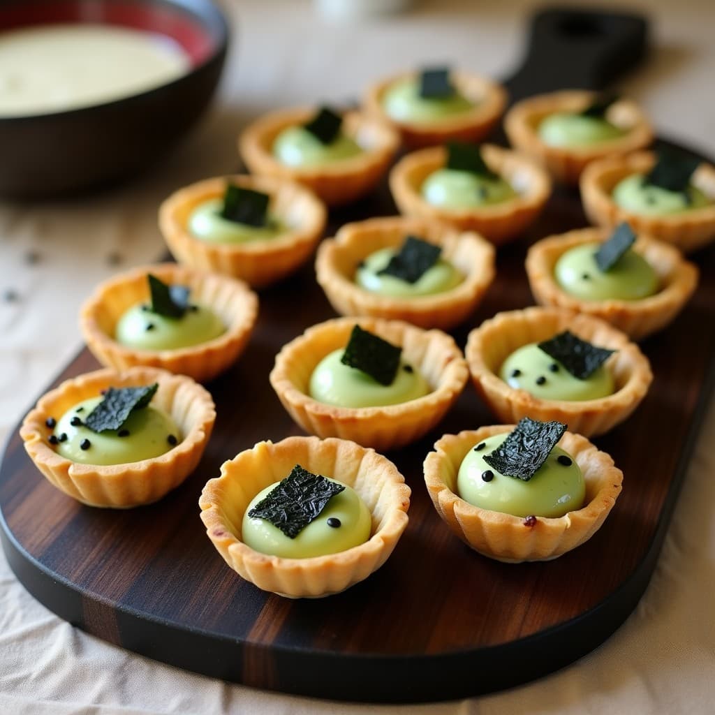 Tartaletas de Harina de Almendra y Crema de Wasabi: Aperitivo Japonés Sin Gluten y Picante