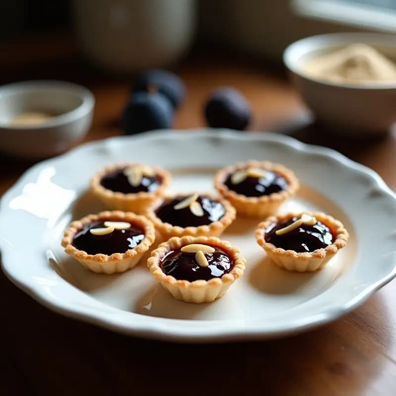 Tartaletas de Harina de Almendra y Higo Negro: Postre Sin Horno y Sin Azúcar