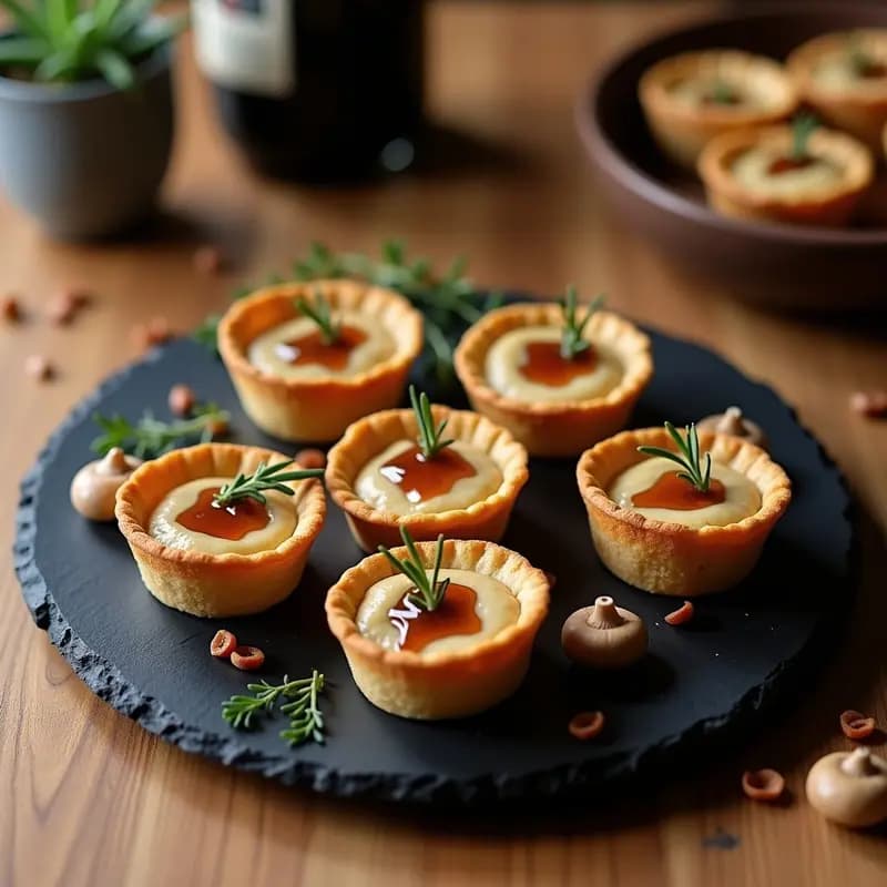 Tartaletas de Harina de Castaña y Crema de Boletus con Reducción de Oporto: Receta Española Gourmet Sin Gluten en Thermomix