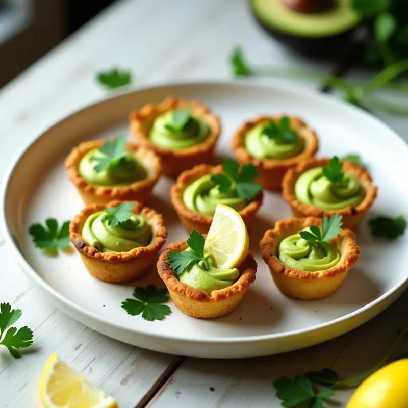 Tartaletas de Harina de Grillo con Crema de Aguacate y Limón: Aperitivo Mexicano Alto en Proteína en 15 Minutos
