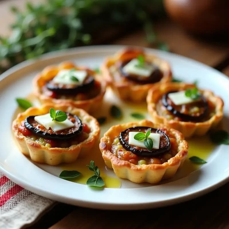 Tartaletas de Harina de Guisante y Ptobillo Asado: Receta Francesa Keto en Airfryer