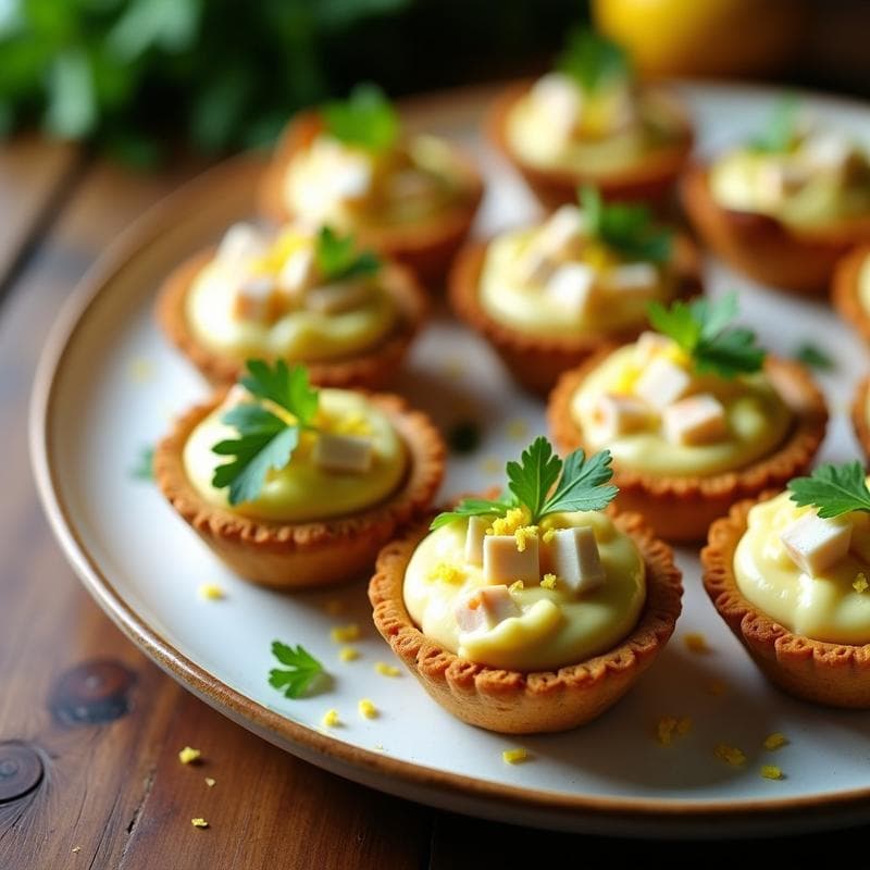 Tartaletas de Harina de Plátano Verde con Cangrejo y Limón: Entrante Colombiano Keto