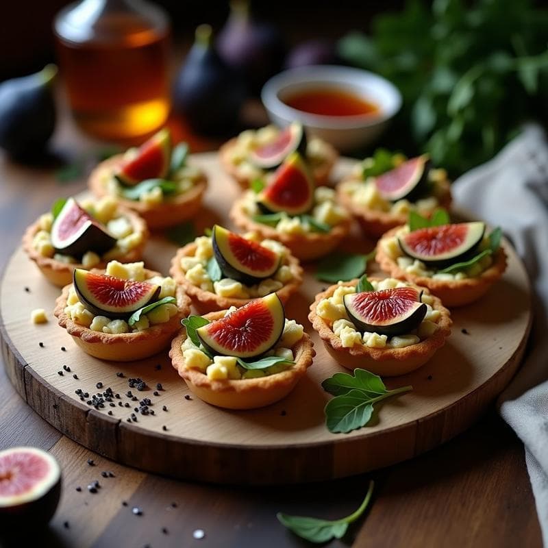 Tartaletas de Higos y Cabrales con Miel de Trufa: Receta Gourmet en 20 Minutos