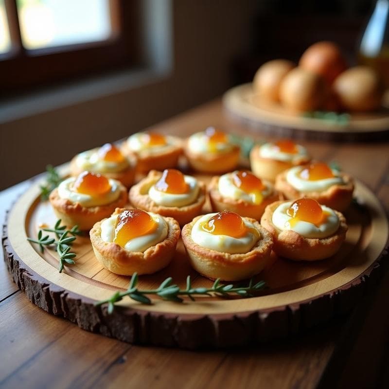 Tartaletas de Hojaldre y Queso de Cabra con Mermelada de Higos: Receta Francesa en 20 Minutos