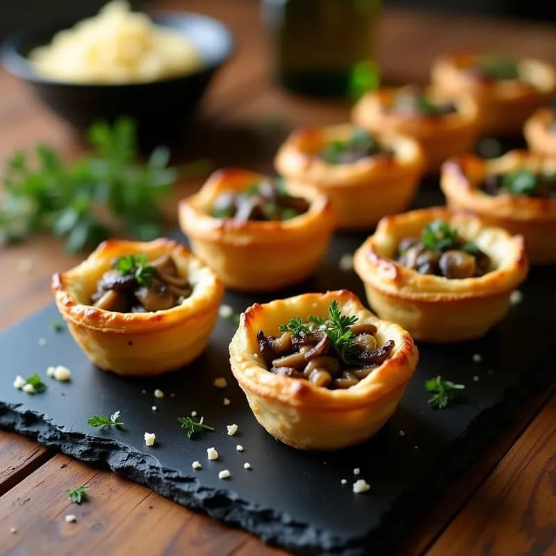Tartaletas de Hongos y Trufa: Receta en Horno Crujiente y Elegante en 30 Minutos