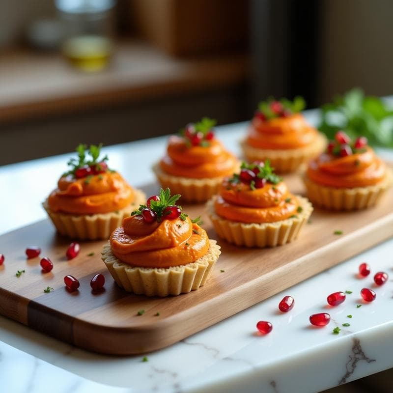 Tartaletas de Hummus de Lentejas Rojos y Pimentón de la Vera: Aperitivo Sin Gluten en 15 Minutos