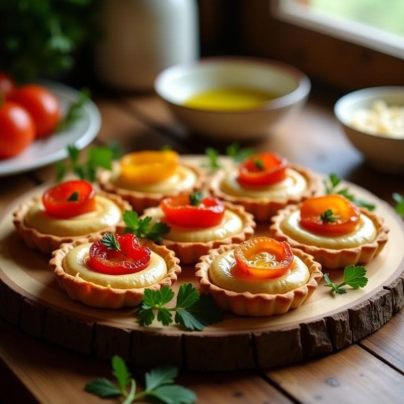 Tartaletas de Hummus y Pimientos Asados: Receta Vegana en Airfryer para Aperitivo