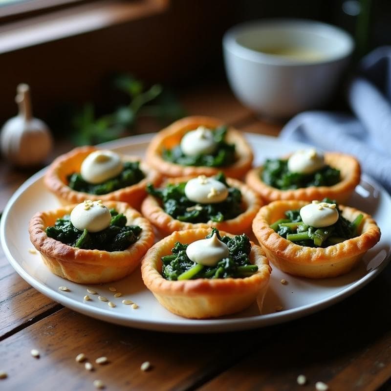 Tartaletas de Kalette y Queso de Anacardo: Receta Belga en Airfryer Sin Gluten y Vegana